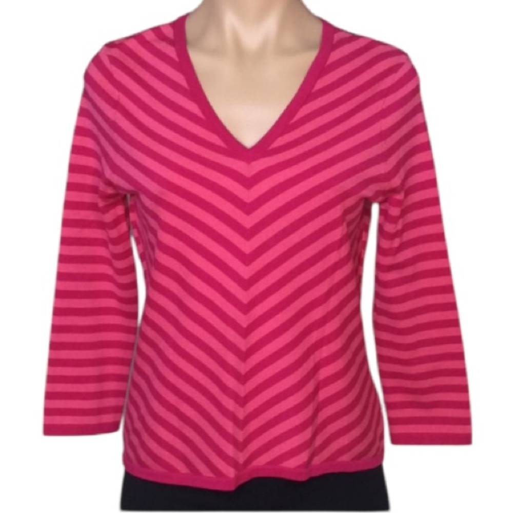 Ann Taylor Sweater Blouse 3/4 Sleeve Silk Nylon